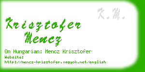 krisztofer mencz business card